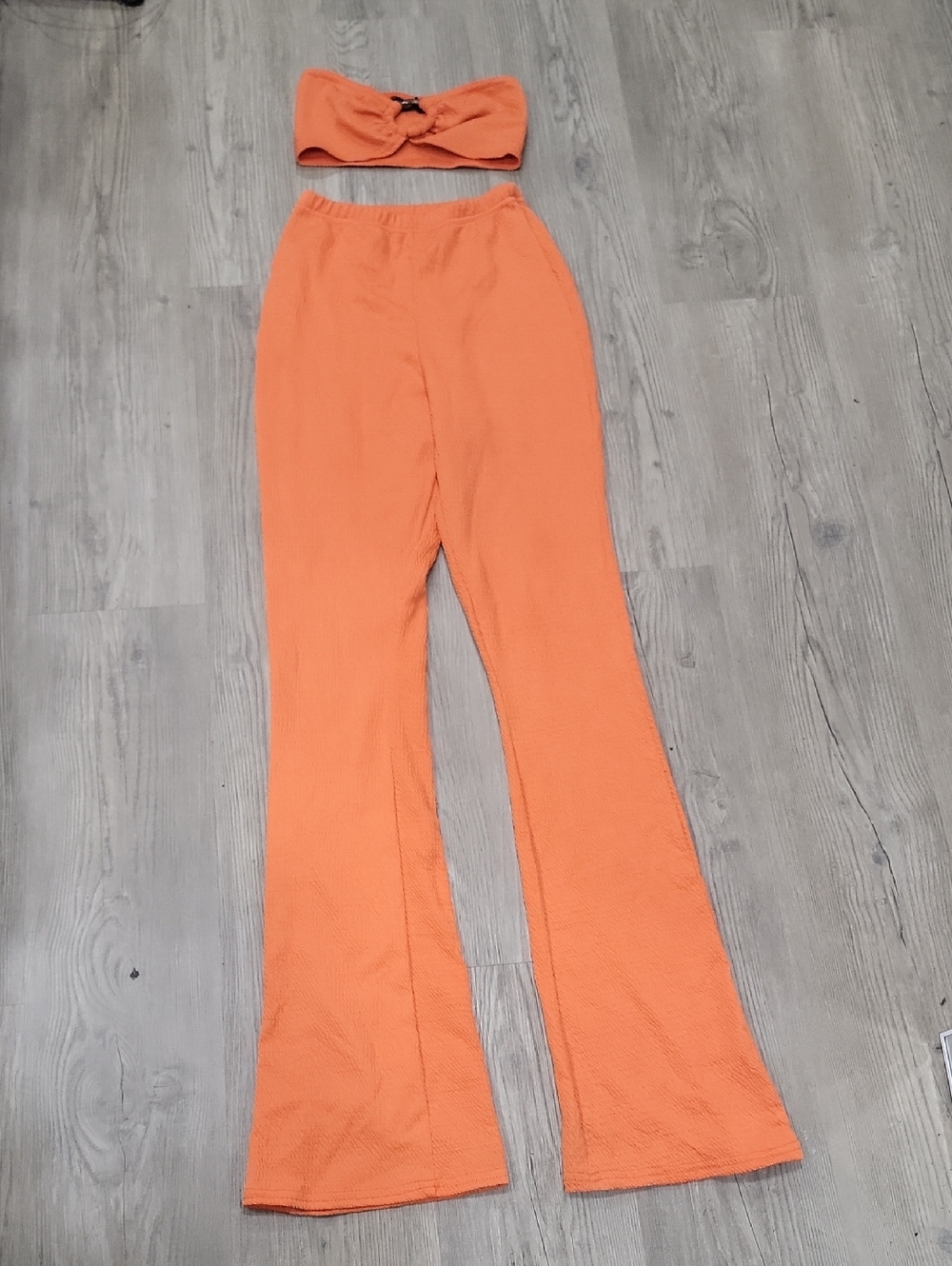 Women’s High-Waist Flared Pants in Orange